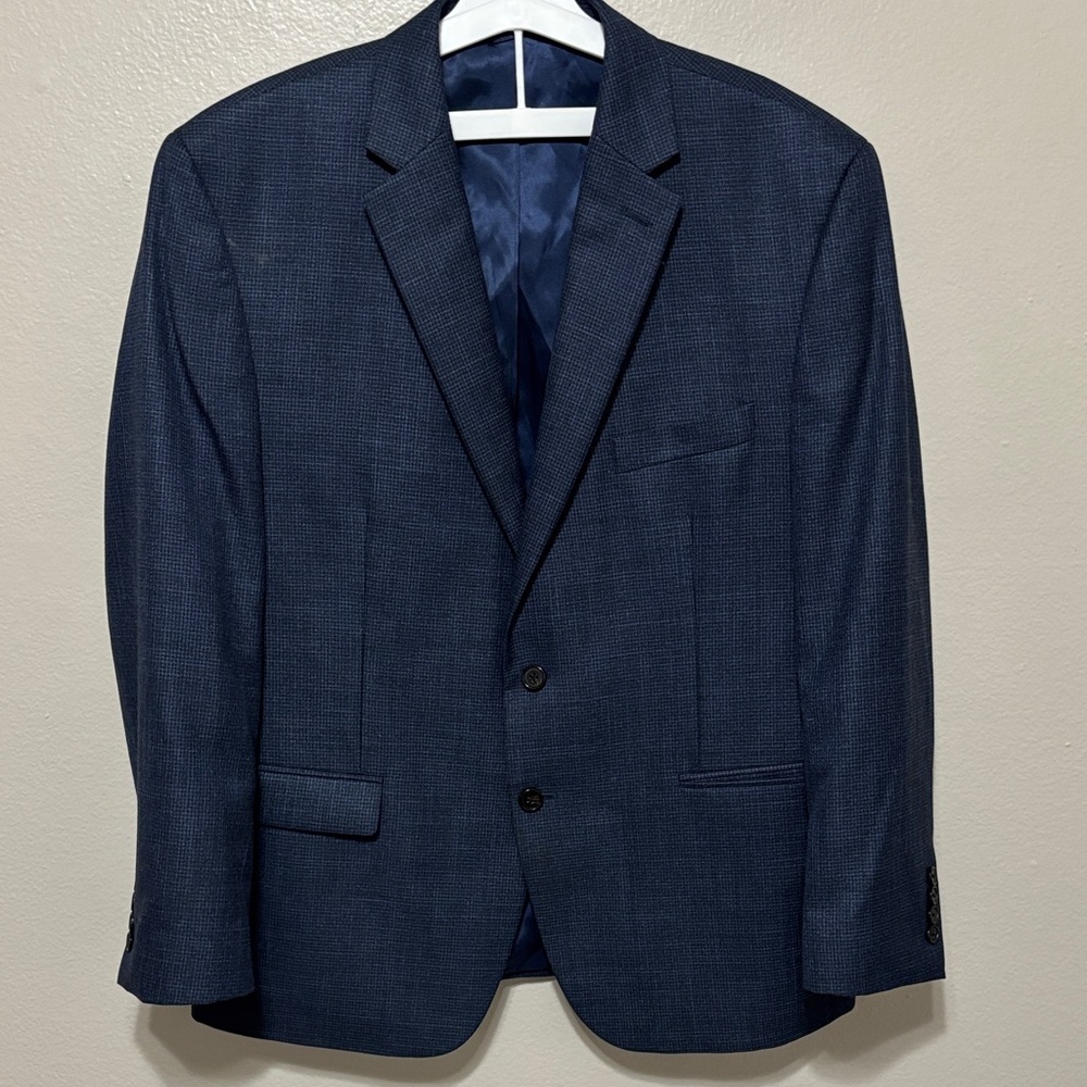 Ralph Lauren Navy Textured Sport Coat Blazer